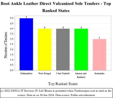 Boot Ankle Leather Direct Vulcanized Sole Live Tenders - Top Ranked States (by Number)